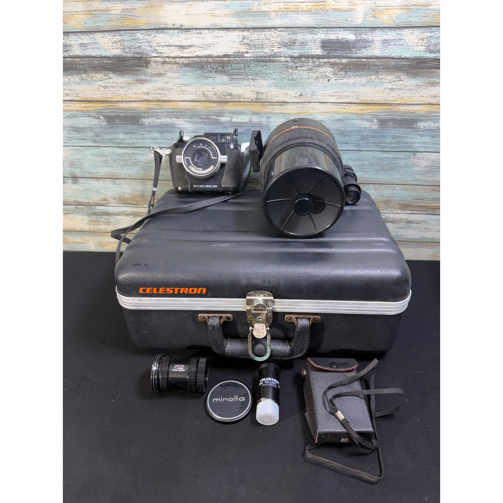 Nikon Nikonos Camera Celestron C90 1000mm f11 Scope Bundle Black Good